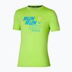 Men's Mizuno Core Run Tee lime running shirt