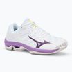 Women's volleyball shoes Mizuno Wave Voltage 2 white/patrician purple/quince