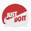 Nike Jdi Slogan red and white swimming cap NESS9164-613