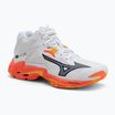 Mizuno Wave Lightning Z8 Mid white/fiery coral 2/citrus volleyball shoes