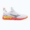 Mizuno Wave Luminous 3 white/fiery coral 2/citrus volleyball shoes