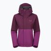 Rab Downpour women's rain jacket mulberry/plum
