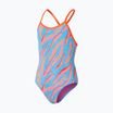 Speedo Allover Digital Vback kiki pink/picton blue/siren red children's one-piece swimsuit