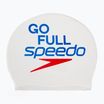 Speedo Printed Silicone swim cap speedo white go full speedo