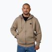 Men's Pitbull Small Logo Hooded Zip pale sand sweatshirt