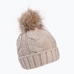 Women's winter beanie 4F beige H4Z22-CAD010