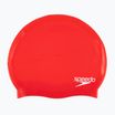 Speedo Plain Flat Silicone children's swimming cap red 8-709931959