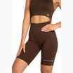 Women's biker training shorts Gym Glamour Push Up 2.0 dark chocolate