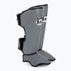 Tibia and foot protectors RAJA BOXING Lightweight Shin Guards Semi Leather grey