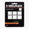 HEAD Padel Pro racquet wraps 3 pcs white.