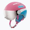 HEAD Children's Ski Helmet Maja Visor pink/blue/silver red