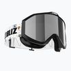 Children's ski goggles Bliz Liner Jr black white logo/brown&silver mirror