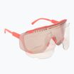 Bicycle goggles POC Devour ammolite coral translucent/clarity trail silver