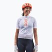 Women's cycling jersey POC Essential Road Logo hydrogen white/granite grey
