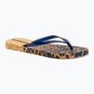 Women's Ipanema Animal Print VI flip flops yellow/pearly blue