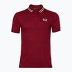 Men's EA7 Emporio Armani Golf Pro Polo Check syrah shirt