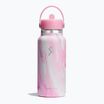Hydro Flask Wide Flex Straw Cap Jelly 945 ml pink swirl thermal bottle
