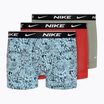 Men's boxer shorts Nike Everyday Cotton Stretch Trunk 3 pairs aquarius blue lg print/grey/uni red