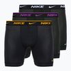 Men's Nike Everyday Cotton Stretch boxer shorts 3 pairs black/gold/black