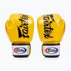 Fairtex Deluxe Tight-Fit gold boxing gloves