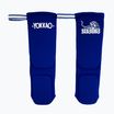 YOKKAO Muay Thai Boxing blue cotton tibia protectors