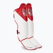 Top King Shin Guards tibia and foot protectors Blend white/red