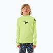 Rip Curl Brand Wave UPF Rash Vest children's swimming longsleeve lime