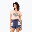 Women's Rip Curl Block Party V Tee bright peach