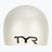Children's swimming cap TYR Wrinkle-Free Silicone white