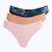Women's thongs Under Armour Pure Stretch Ns Thong 3 pairs canyon pink/black
