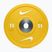 Bumper weight Nike Strength Pro Urethane Bumper Plates 15 kg yellow/white