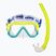 Mares Combo Keewee Junior children's snorkel kit yellow/auqa/clear