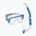 Snorkelling set Mares Keewee Splash blue/white/clear