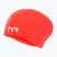 Swim cap TYR Long Hair Wrinkle Free Silicone bright red