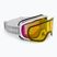 Women's ski goggles Giro Moxie white & grey chute/ amber pink/ yellow