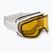 Women's ski goggles Giro Moxie white stacked/amber gold/yellow
