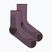 Women's socks Icebreaker Merino Hike+ Ultralight Quarter grey plum/bittersweet