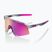 Sunglasses 100% S3 polished translucent/purple multilayer mirror
