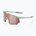100% Hypercraft SQ matte stone grey/ hyper crimson silver mirror sunglasses