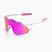 Sunglasses 100% Hypercraft XS matte white/pink/hiper vital pink mirror