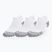 Under Armour Dry Run Cushion No Show running socks 3 pairs white/halo gray/reflective