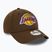 Men's New Era Repreve 9Forty Los Angeles Lakers baseball cap dark brown