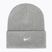 Winter hat Nike Peak Swoosh Beanie dark grey heather/white