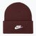 Nike Peak burgundy crush/white children's winter beanie