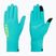 HOKA Airolite Run electric aqua running gloves