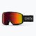 Ski goggles Smith Tribute black/red sol-x mirror