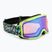 Children's ski goggles Smith Daredevil Jr electric lime left turn/blue sensor mirror
