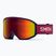 Children's ski goggles Smith Reason OTG S3 deep plum gradient/red solx mirror antifog