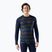 Men's thermal base layer sweatshirt Smartwool Merino 250 Baselayer Crew Boxed deep navy geo peaks