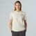 The North Face women's Box Nse Relaxed white dune/slate moss t-shirt